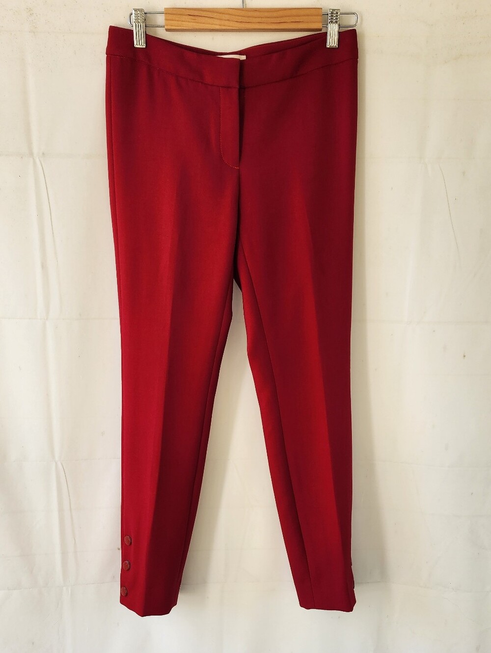 Etcetera Audrey Deep Red Slim Ankle Dress Pants